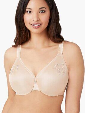 Wacoal Women's Slimline Seamless Minimizer Bra Beige Size 38D 7593
